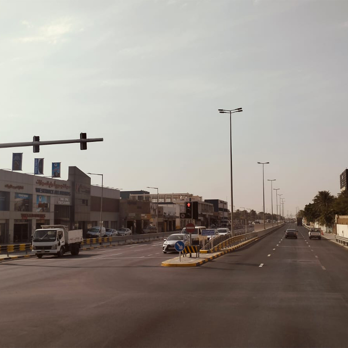 Barriers for Janabiya Highway 3
